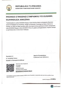 MUGISHA Mugeyo yasabye guhindura amazina akitwa MUGISHA Prince