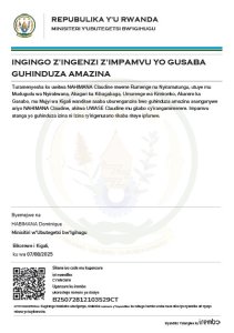 NAHIMANA Claudine yasabye guhindura amazina akitwa UWASE Claudine