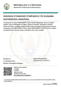 HABIYAREMYE Gakuru yasabye guhindura amazina akitwa HABIYAREMYE GAKURU Karimu