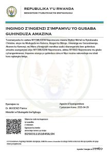 Niyomugeni Nepomscene yasabye guhindura amazina akitwa Niyibizi Nepomscene