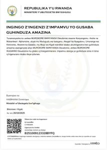 MUROKORE BARIYANGA Dieudonne yasabye guhindura amazina akitwa MUROKORE RUGWIRO Dieudonne