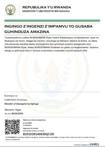 MUKESHIMANA Elyse yasabye guhindura amazina akitwa MUKESHIMANA Elisabeth