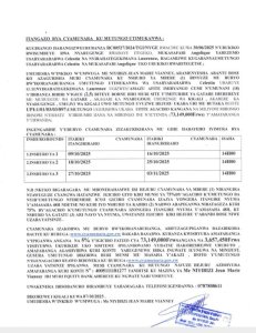 Itangazo rya cyamunara y'umutungo utimukanwa