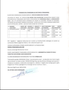 Itangazo rya cyamunara y'umutungo utimukanwa