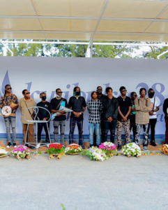 #Kwibuka28: Umunyamakuru Rucky Nzeyimana yahurije hamwe abahanzi batandukanye basura Urwibutso rwa Gisozi[AMAFOTO]