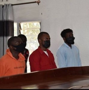 Kwizera Olivier n'abandi barindwi bareganwa bagejejwe imbere y'urukiko