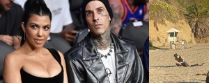 Kourtney Kardashian na Travis Barker bagaragaye ku Nyanja bari gukora imibonano mpuzabitsina ku karubanda[AMAFOTO]