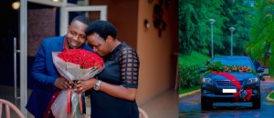 Umuramyi Thacien yageneye umugore we mpano y'imodoka biramurenga[AMAFOTO]