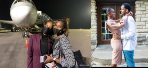 Miss Elisa na Meghan berekeje muri Amerika gushyigikira mugenzi wabo[AMAFOTO]