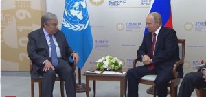Guterres yaciye integer ibihu bya Afurika birambirije ku binyampeke Putin yemeye