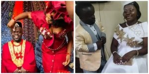 Umwarimu wari warabuze umugore kubera ubugufi bukabije yasezeranye n'ikizungerezi [AMAFOTO]