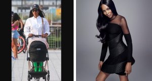 Umunyamidelikazi Campbell w'imyaka 51 bwa mbere yagaragaye mu ruhamye arikumwe n'umwana we yatwitiwe[AMAFOTO]