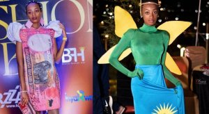 Umukobwa wambaye ikanzu ikoze mu note ya Bitanu muri Bianca Fashion Hub yavuze uko yabitekereje