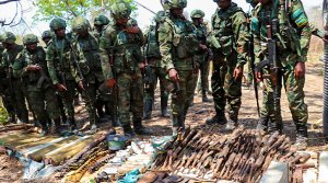 Mozambike: Ingabo z'u Rwanda zavumbuye intwaro nyinshi zari zarahishwe n'ibyihebe [AMAFOTO]