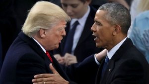 Perezida Trump yibasiye Obama wavuze ko ubutegetsi bwe ari ubwo 'kwigaragaza kuri televiziyo' gusa