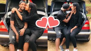 Miss Tania yashyize hanze ifoto arimo gusomana umunwa ku wundi na Rwabugiri Umar[AMAFOTO]