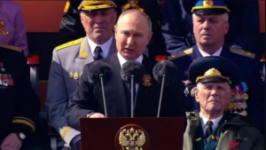 Umunsi w'Intsinzi:Putin yashinje ibihugu byo mu Burengerazuba gushaka gutera Uburusiya