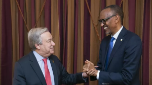 Perezida Kagame yagiranye ikiganiro n'umukuru wa UN ku kibazo cya DR Congo