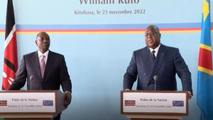 Perezida Tshisekedi yabwiye mugenzi we Ruto ko batewe n'u Rwanda