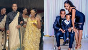 Yannick Mukunzi yasabye, anakwa umugore we bamaranye imyaka 8- AMAFOTO