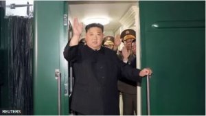 Kim Jong Un yageze mu Burusiya ari muri gariyamoshi ye gusura Putin