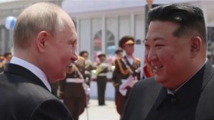 Putin na Kim basezeranye gufashanya 'ku bushotoranyi'