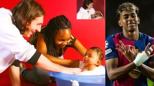 Hari habayiki ? Umunsi Lionel Messi yuhagira Lamine Yamal wari umwana w'amezi atandatu