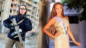 Ntibisanzwe !Miss wa Ukraine yeguye intwaro ajya gufasha igihugu cye kurwanya ibitero by'Abarusiya[AMAFOTO]