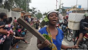 Abagore b'abasirikari ba Kongo bakoze imyigaragambyo nyuma yo kwirukanwa mu mazu I Goma