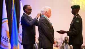 Perezida Kagame yifatanyije n'umuryango wa Joe Ritchie wayoboye RDB witabye Imana