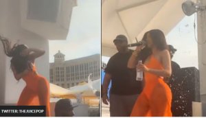 Zabyaye amahari hagati ya Cardi B n'umugore aheruka gukubita “Microphone"