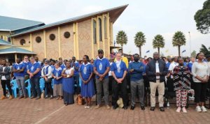 Abakristu gatorika bakoraniye i Kibeho kwizihiza ijyanwa mu ijuru rya Bikiramariya 