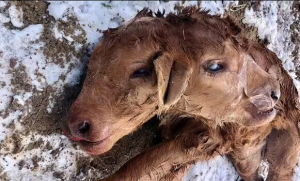 Umworozi yatunguwe no kubona inka ye ibyara inyana y'imitwe ibiri