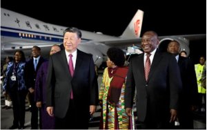 Perezida w'Ubushinwa yageze muri Africa y'Epfo yaherukaga kera kwitabira Brics 