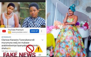 Clarisse Karasira yihanije umwana w'umukobwa umaze Iminsi amwiyitirira 