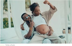 The Ben yiseguye ku bababajwe n'ifoto igaragaza inda y'umugore we Pamella utwite