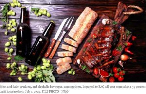 Ibiribwa n'ibinyobwa bitumizwa hanze bigiye kuzamurirwa igiciro bigurwaho.