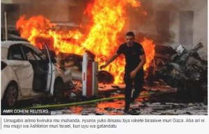 Minisitiri w'intebe Netanyahu yavuze ko bari mu ntambara y'ibitero bya Hamas kuri Israel