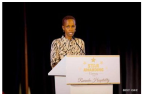 Umuyobozi wa AWF yifashishije indirimbo 'Nywe' mu kugaragaza imbaraga u Rwanda rwakoresheje mu iterambere