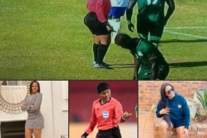 Umusifuzi w'umugore ufite uburanga budasanzwe asifurira abagabo bakamurangarira[AMAFOTO]