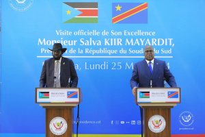 Perezida Tshisekedi yemereye Salva Kiir gukemura ibibazo bibangamiye umubano w'ibihugu bya EAC 