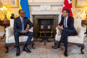 Perezida Kagame yagiranye ibiganiro na Rishi Sunak i London [AMAFOTO]