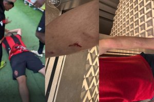 Abakinnyi ba USM Alger bakubiswe n'abafana bagirwa intere