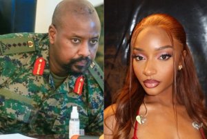 Gen Muhoozi yararikiye bikomeye umuhanzikazi Ayra Starr 