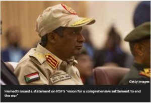 Soudan: RSF yatangaje ingingo izagenderaho ihagarika intambara 