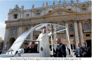 Papa Francis agiye kwitabira inama yiga ku ikoreshwa ry'ubwenge bukorano