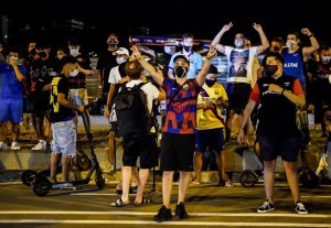 Abafana ba Barcelone baraye bigaragambya nyuma yo gusezera kwa Lionel Messi