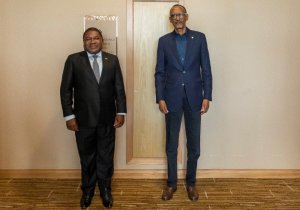 Perezida Kagame yakiriye Perezida wa Mozambique Nyusi i Kigali