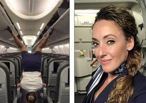 Umugore ukora mu ndege yaciye ibintu kubera ibyo yakoreye mu ndege itwara abagenzi akoramo [AMAFOTO]