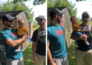 Amashusho y'umwana wananiwe kumenya se hagati y'impanga akomeje guca ibintu